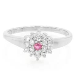 Padparadscha-Saphir-Silberring