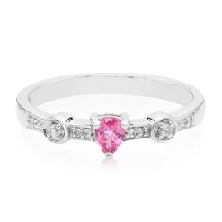 Padparadscha-Saphir-Silberring