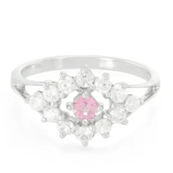 Padparadscha-Saphir-Silberring