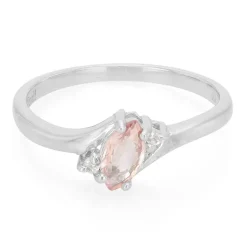 Padparadscha-Saphir-Silberring