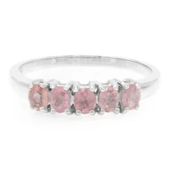 Padparadscha-Saphir-Silberring