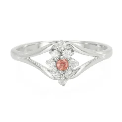 Padparadscha-Saphir-Silberring