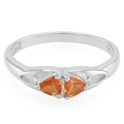 Padparadscha-Saphir-Silberring