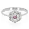 Padparadscha-Saphir-Silberring
