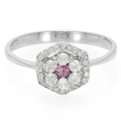 Padparadscha-Saphir-Silberring