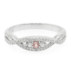 Padparadscha-Saphir-Silberring