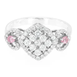 Padparadscha-Saphir-Silberring