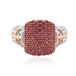 Padparadscha-Saphir-Silberring (Gems en Vogue)