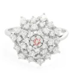 Padparadscha-Saphir-Silberring