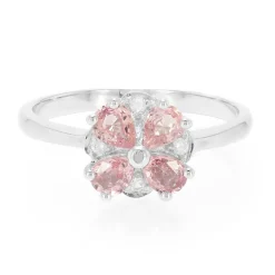 Padparadscha-Saphir-Silberring