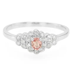 Padparadscha-Saphir-Silberring