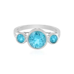 Paraibafarbener Topas-Silberring