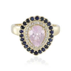 Patroke-Kunzit-Goldring (Adela Gold)