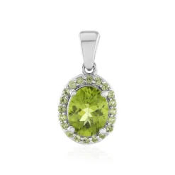 Peridot-Silberanhänger