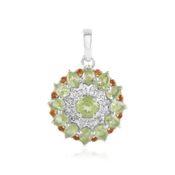 Peridot-Silberanhänger