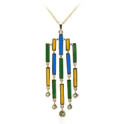 Peridot-Silberhalskette