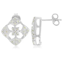 Peridot-Silberohrringe