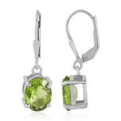 Peridot-Silberohrringe