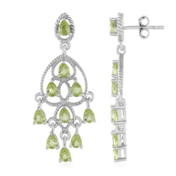 Peridot-Silberohrringe