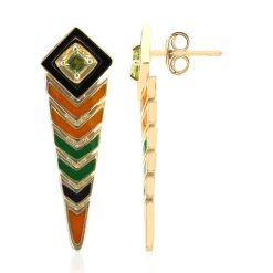 Peridot-Silberohrringe