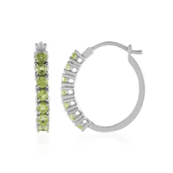 Peridot-Silberohrringe