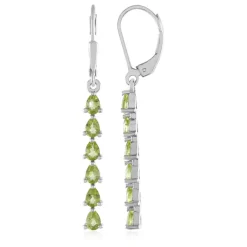 Peridot-Silberohrringe