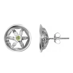 Peridot-Silberohrringe