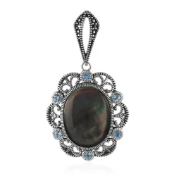 Perlmutt-Silberanhänger (Annette classic)