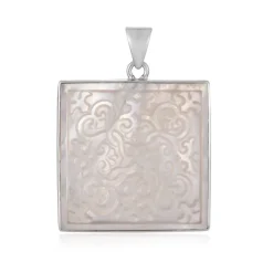 Perlmutt-Silberanhänger (Bali Barong)