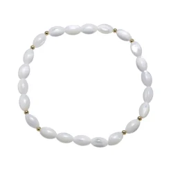 Perlmutt-Silberarmband