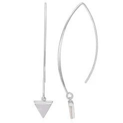 Perlmutt-Silberohrringe