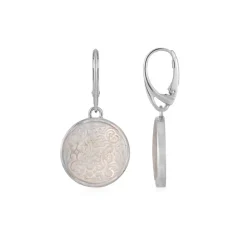 Perlmutt-Silberohrringe (Bali Barong)