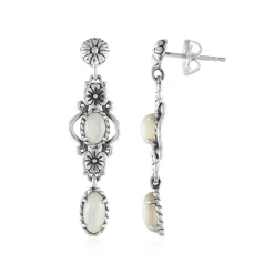 Perlmutt-Silberohrringe (Desert Chic)