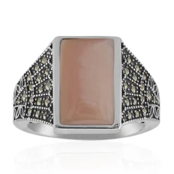 Perlmutt-Silberring (Annette classic)