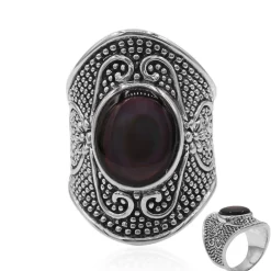 Perlmutt-Silberring (Art of Nature)