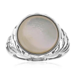 Perlmutt-Silberring (SAELOCANA)