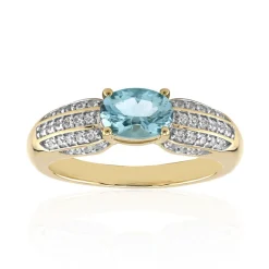 Petrolfarbener Turmalin-Goldring (Mark Kaufman)