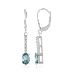 Petrol-Kyanit-Silberohrringe