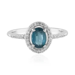 Petrol-Kyanit-Silberring