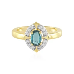 Petrol-Kyanit-Silberring