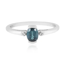 Petrol-Kyanit-Silberring