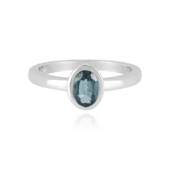 Petrol-Kyanit-Silberring