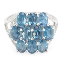 Pfauen-Kyanit-Silberring