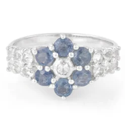 Pfauen-Kyanit-Silberring