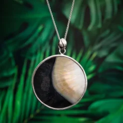 Pinctada-Perlmutt-Silberanhänger (Bali Barong)