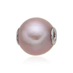 Pinkfarbene Süßwasserzuchtperlen-Silberanhänger