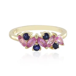 Pinkfarbener Ceylon-Saphir-Goldring (Adela Gold)
