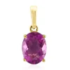 Pinkfarbener Fluorit-Goldanhänger