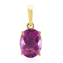 Pinkfarbener Fluorit-Goldanhänger