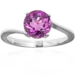 Pinkfarbener Fluorit-Silberring